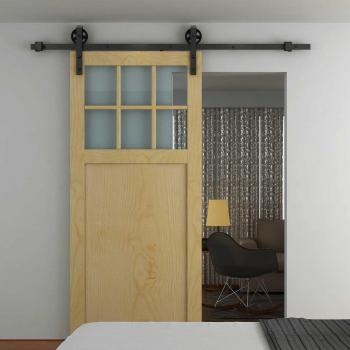 HOMCOM Sliding Barn Door Track Kit for 6FT/1830mm Doors