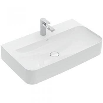 Villeroy und Boch Waschtisch Finion 41688L 800x470mm, Unterseite geschliffen, Farbe: Weiß Ceramicplus