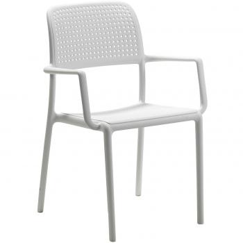 Sedia BORA Bianco con Braccioli