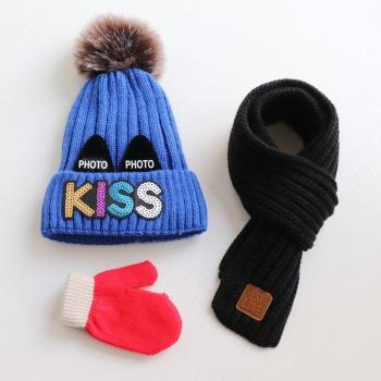 Thick Knit Baby Hat, Scarf, and Gloves