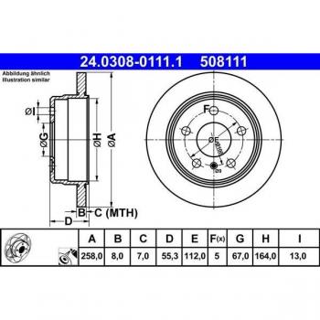 ATE PowerDisc Bremsscheibe 24.0308-0111.1