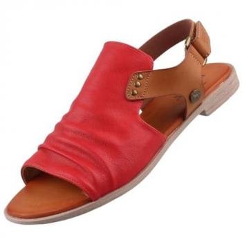 Mustang Damen-Riemchensandale – Blockabsatz, rot, 5 cm Absatzhöhe