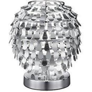 Lampada da terra design foglie cromate E14