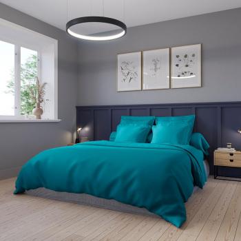 Bleu Partition Satin Couette Dodo 140x200