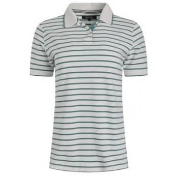 Janely Women's Striped Pique Polo – Duck Egg Blue