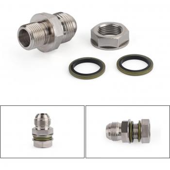 10AN to M18x1.5 Turbo Oil Pan Sump Return Drain Fitting Silver