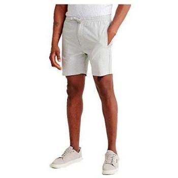 Bermuda Superdry Hombre Gris con Cremallera y Drawstring