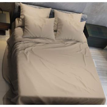 Drap Housse 90x200, Gris Tourterelle, Percale de Coton 100%