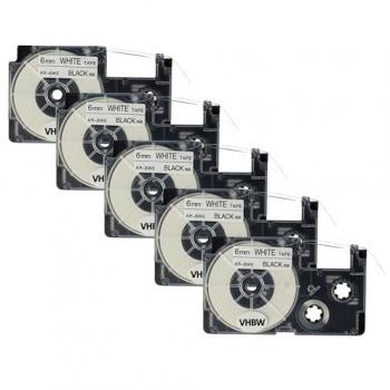 Pacchetto 5 cartucce A 6mm per Casio KL‑200E