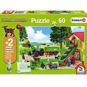 Puzzle 60 pezzi Ingresso Fienile con Figure Schleich