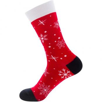 Elk and Santa Claus Cotton Short Socks