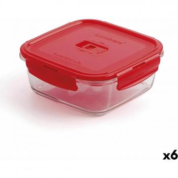 Lunch box hermético Luminarc Pure Box Rojo de 1,22 L de vidrio (6 unidades)