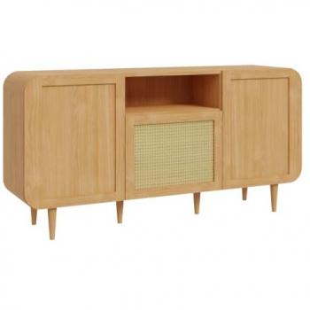 Buffet Moderne 160 cm avec Pieds en Bois