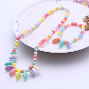 Flower Necklace and Bracelet Set