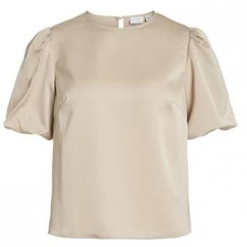 Blusa con Maniche Corte Vila Ellette Cement 34