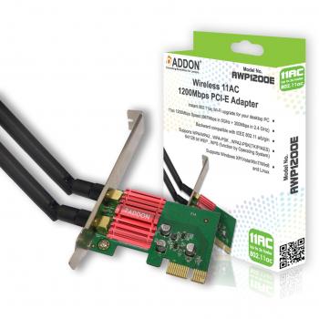 Addon Wireless AC Dual Band 1200Mbps PCI-E Adapter