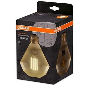 Osram LED Light Bulb E27 Warm White 2500K 4.5W Vintage 1906 Replacement