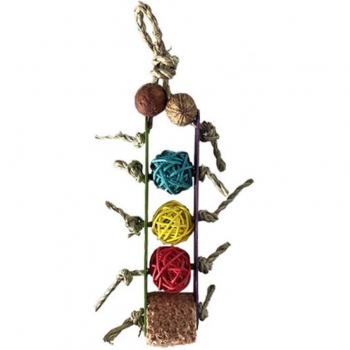 Vibrant Multi‑Tone Parrot Food‑Foraging Balls and Blocks – Cage Accessory Pack