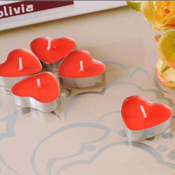 100PCS Heart-Shaped Aluminum Candle Holders for DIY 20x20mm