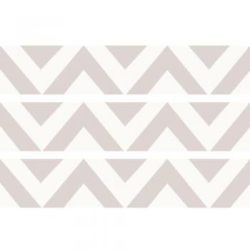 Autocollant décoratif chevrons Budapest beige, x3, 100 cm x 19,5 cm