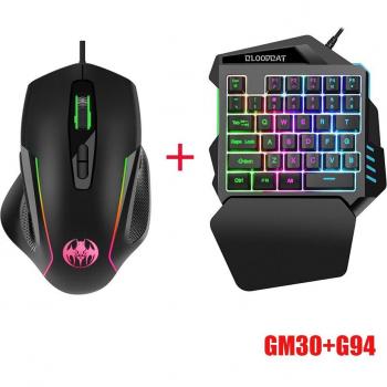 Teclado y Ratón Gamer con Cable USB y Convertidor para Consolas