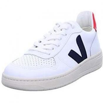 Veja V-10 Baskets Blanc / Bleu Marine Femmes