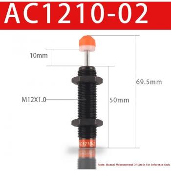 AC1210-02 Pneumatic Hydraulic Shock Absorber with 10mm Adjustable Stroke