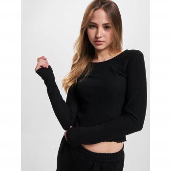 ONLY Basic-Langarmshirt für Damen mit Rib-Effekt