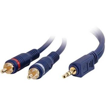 Audio-Y-Kabel mit 3,5mm Stereo-Klinkenstecker und zwei RCA-Steckern (Cables To Go Velocity)