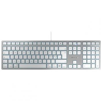 Cherry KC 6000C, teclado USB QWERTY Nórdico plata, compatible Mac