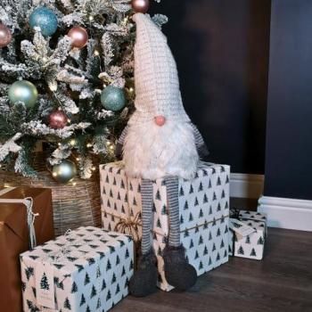 Samuel Alexander Light Grey Battery Operated Christmas Gonk with Dangly Legs