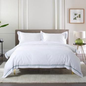 200‑Thread Count Green Bedding Set – Boutique Hotel Style, Super King