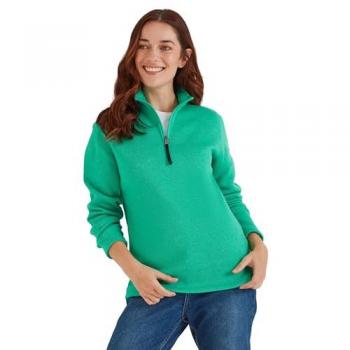 Pearson Women’s Jade Marl Zip‑Neck Fleece (Size 16 UK)