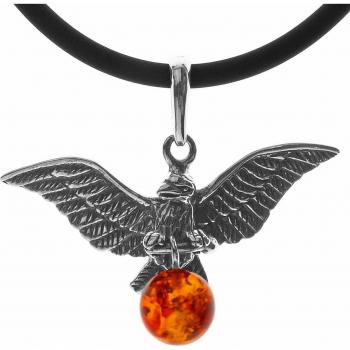 OSTSEE-SCHMUCK Kette mit Adler und Bernstein