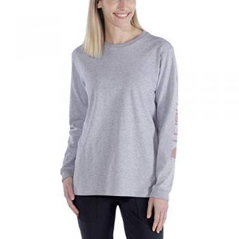 Carhartt Donna Camicia Maniche Lunghe Logo Grigia L