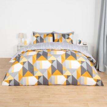 Geometric Reversible Duvet Cover Set with Pillowcases