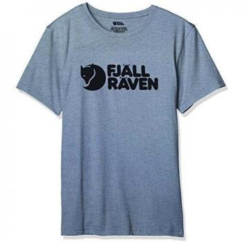 Fjällräven Herren Logo T-Shirt Kurzarm Uncle Blue Melange XXL