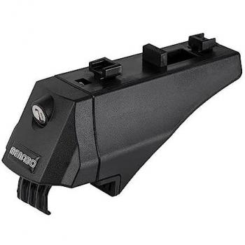 Menabo Alfa One‑Size Roof Rack, Black, Integrated Raised Rails