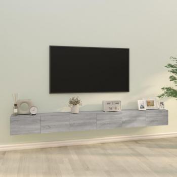 Set de muebles para TV 3 pzas madera contrachapada gris Sonoma