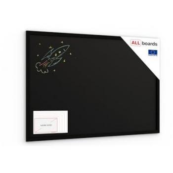 Tableau à craie ECO 90x60 cm avec cadre noir