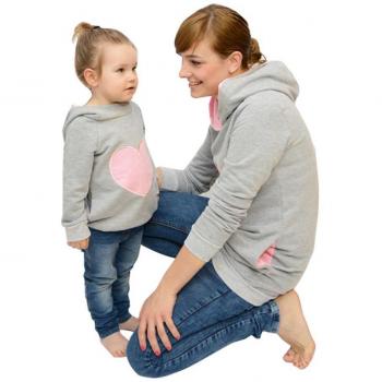 Sudadera con capucha rosa LILICAT madre e hija
