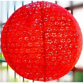 Lanterne festive rouge de style ancien