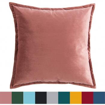 Cuscino di velluto rosa per letti e divani, Bedsure quadrato