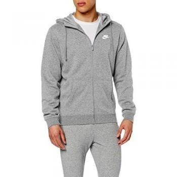 NIKE Sudadera con Cremallera Club, Hombre, Gris