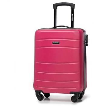 WITTCHEN Koffer GLOBE LINE, Handgepäck, 32 l, rosa, 4 Rollen, Hartschale, Teleskopgriff, Zahlenschloss