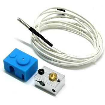 V6 Aluminum Heating Block with Silicone Cover and Thermistor for 3D Printing