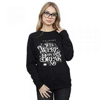 On A Break Vriendinnen Sweatshirt met Ornament – Zwart