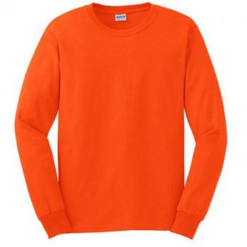 T-shirt à manches longues Gildan orange sécurité