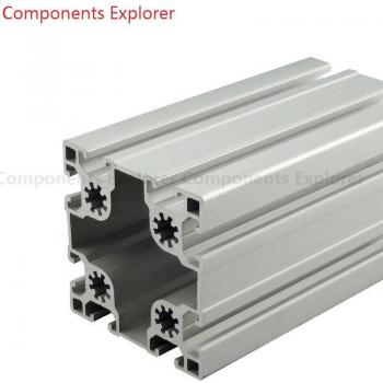 1000 mm Silvery 9090 Aluminum Extrusion Profile (Arbitrary Cutting)