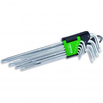 Toptul extra lange TORX sleutels 9 Stk